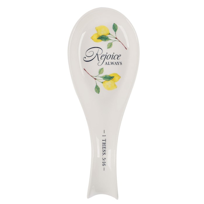 Lemons-Rejoice Always-1 Thessalonians 5.16-18 Spoon Rest