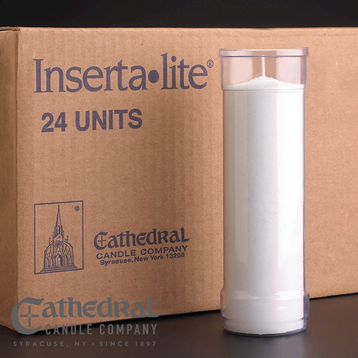 406691 Devotional Inserta-Lite 6 Day Candle, Clear - Pack of 24