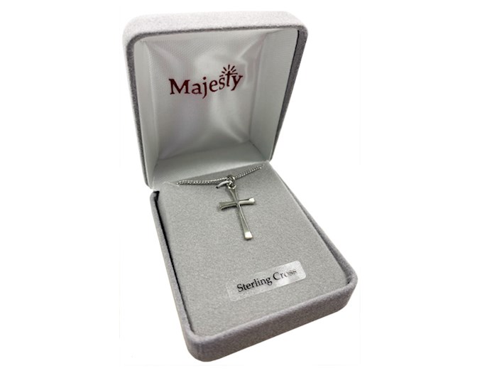 36408X Necklace Sterling Silver Cross - 18 in.