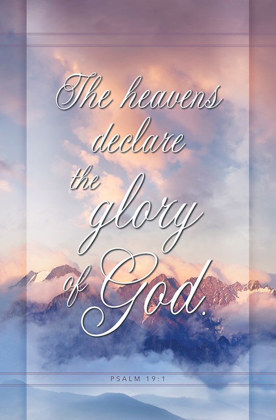 370558 The Heavens Declare The Glory of God Psalm 19.1 Bulletin - Pack of 100