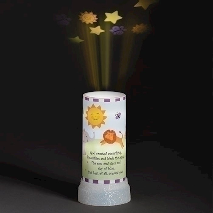 371145 God Created Everything LED Projector & Night Light - 6.75 in.