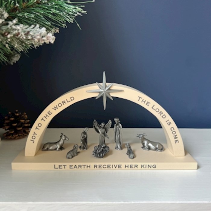 374005 Mini-Joy To The World Nativity - 9 x 2.5 x 4.75 in.