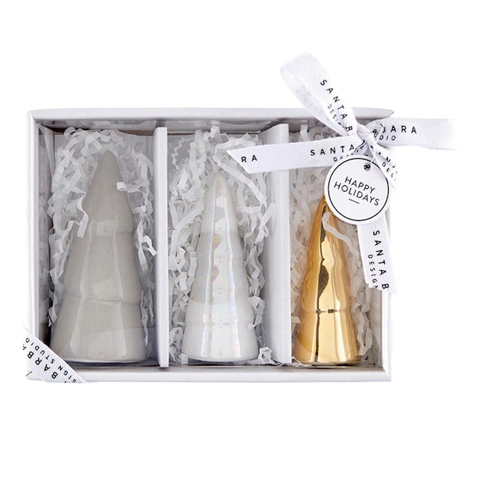 374039 Holiday Ceramic Tree Table Decor - Set of 3