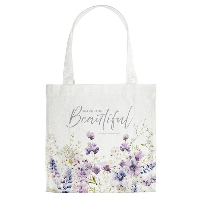 374069 14 x 14 in. You Are Altogether Beautiful Song of Sol. 4-7 Canvas Tote Bag