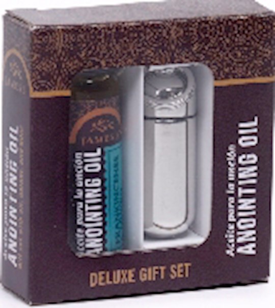 152930 Anointing Oil Holder, Silver - Box Gift Set