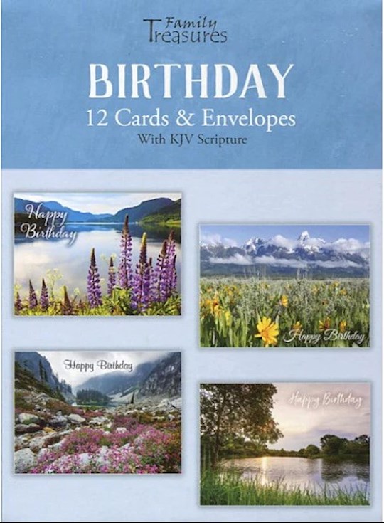 204932 Boxed Card for Birthday - Mountain Joy - Box of 12