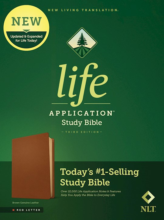 331936 NLT Life Application Study Bible - Third Edition - RL - Brown Genuine Leather