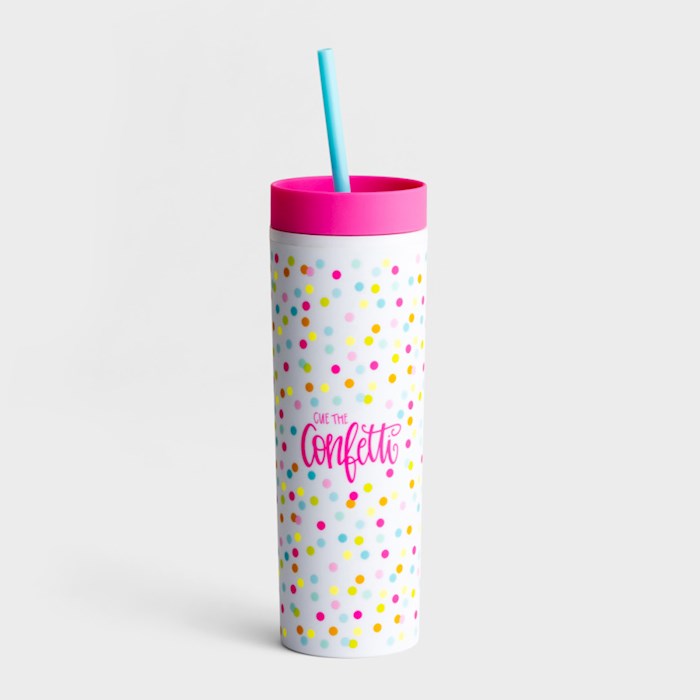 Picture of Dayspring Cards 298594 Tumbler - Cue The Confetti - 16 oz