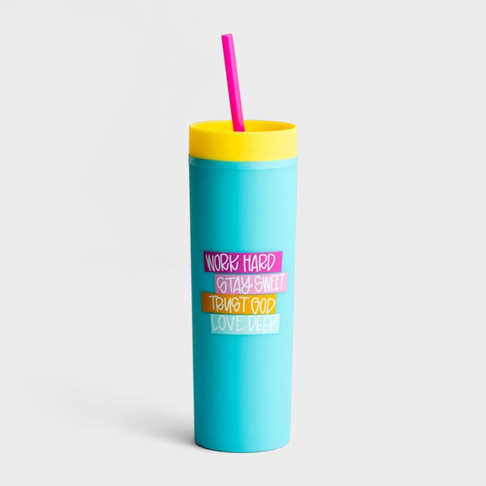 Picture of Dayspring Cards 298596 Tumbler - Work Hard - 16 oz