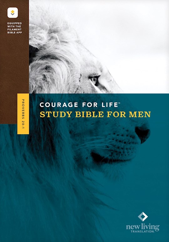 292514 NLT Courage For Life Study Filament Enabled Softcover Bible for Men