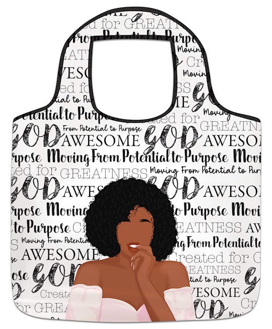 Picture of African American Expressions 36449X Reusable Grocery Bag - Potential To Purpose - 17 x 21.5 x 2 in.