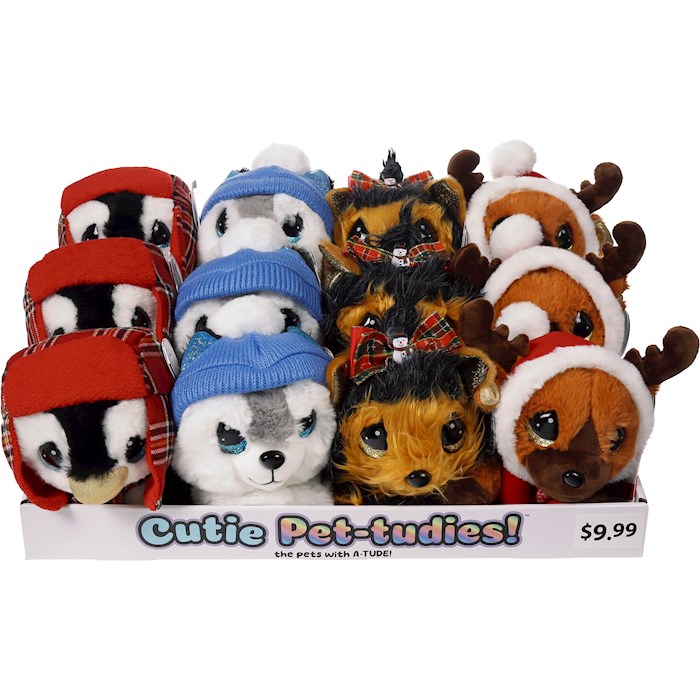 386459 Plush Cute Pet Studies Holiday Pack - 12 Piece