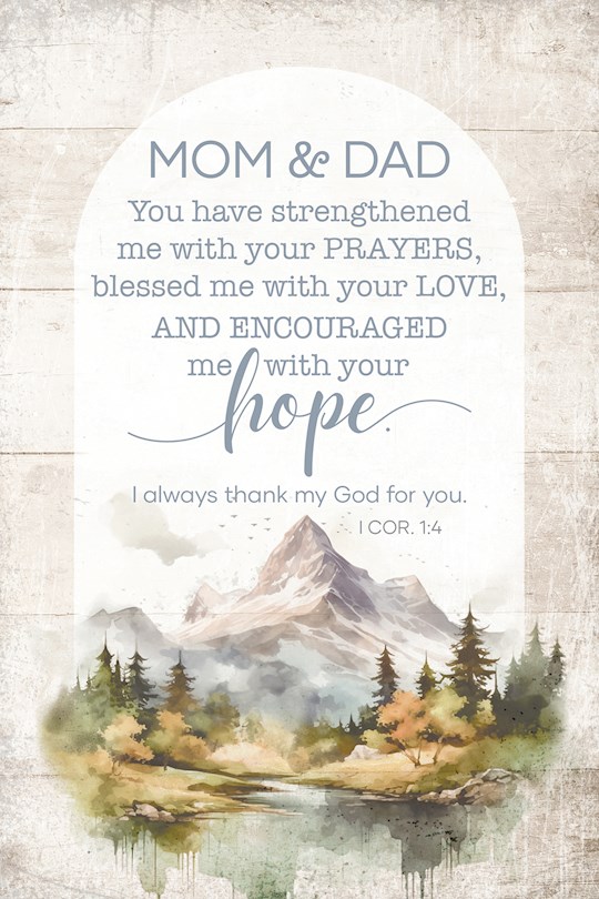 399288 Wall Plaque - Mini Blessings - Mom & Dad - 4 x 6 in.