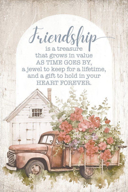 39929X Wall Plaque - Mini Blessings - Friendship Is A Treasure - 4 x 6 in.
