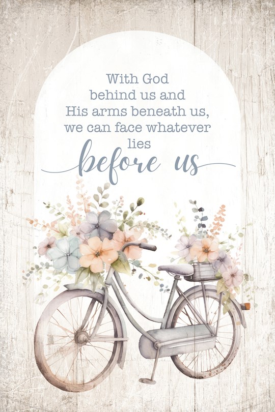 407559 Wall Plaque - Mini Blessings with God Behind Us - 4 x 6 in.