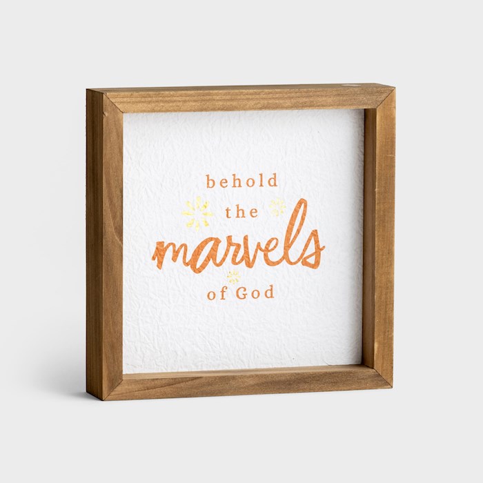 349422 Plaque - Marvels of God - 7 x 7 in.