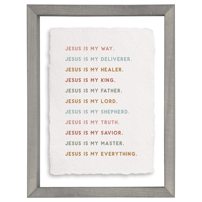 359477 Floating Art Rectangle - Jesus Is My - 11 x 14 in.