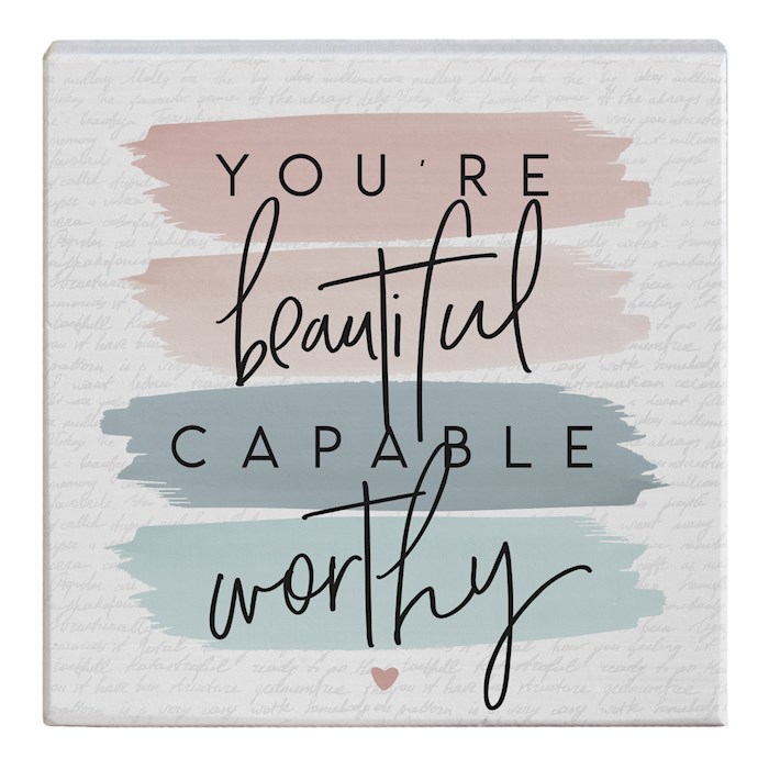359547 Small Talk Square - Beautiful Capable - 5.25 x 5.25 in.