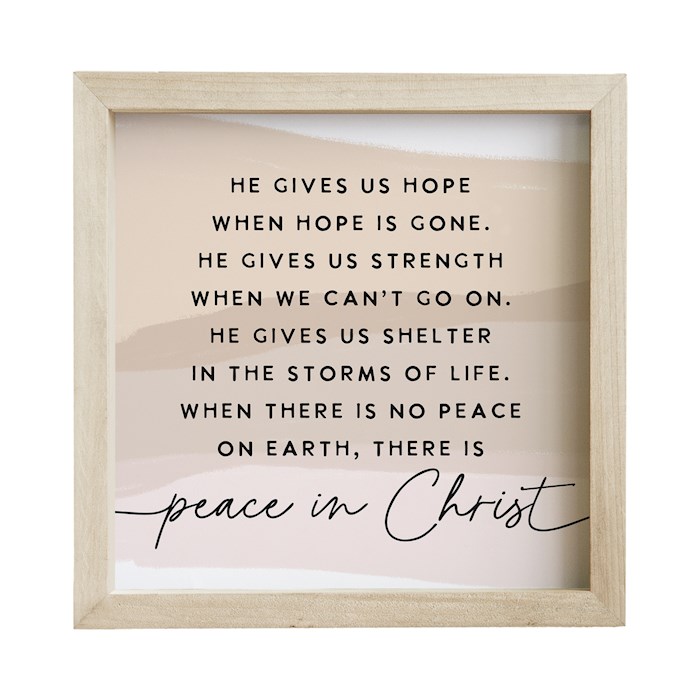 359470 Rustic Frame - Peace In Christ - 10 x 10 in.