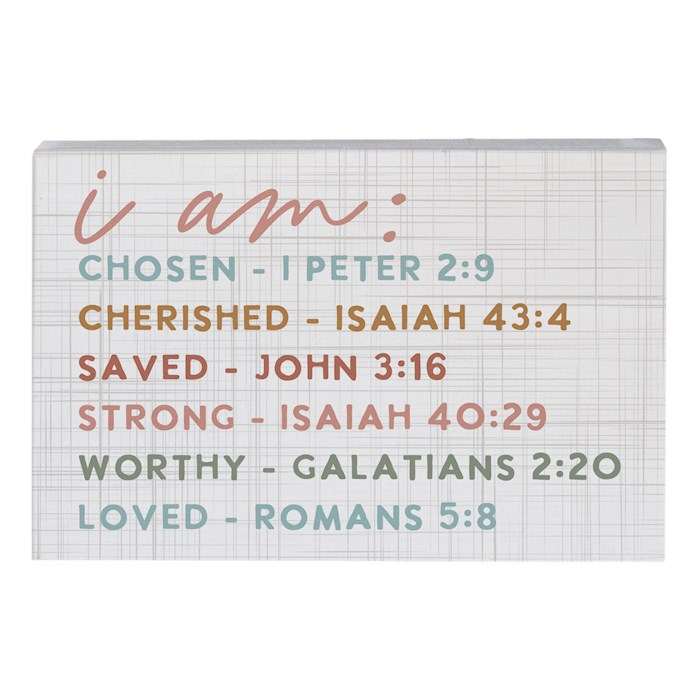 359557 Small Talk Square I Am Bible Verses - 5.25 x 3.5 in.