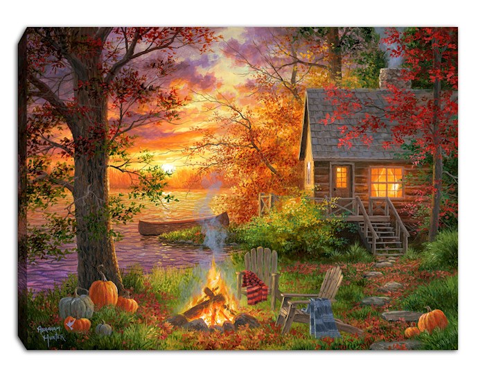 Glow Decor 350332 Mini Canvas - Sunset Serenity LED Tabletop with Timer - 8 x 6 in.