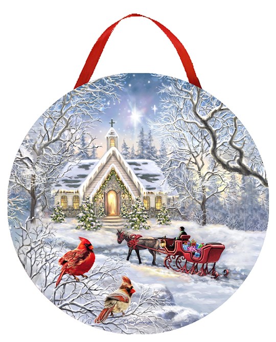 Glow Decor 350328 Ornament - Canvas - LED Sleigh Ride - 4.75 in.