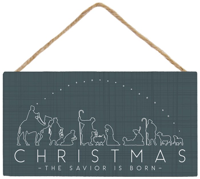 359735 Petite Hanging Accent - Christ Savior Born - 5.5 x 6.5 in.