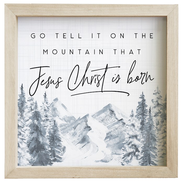 359762 Rustic Frame - Go Tell On The Mountain - 10 x 10 in.