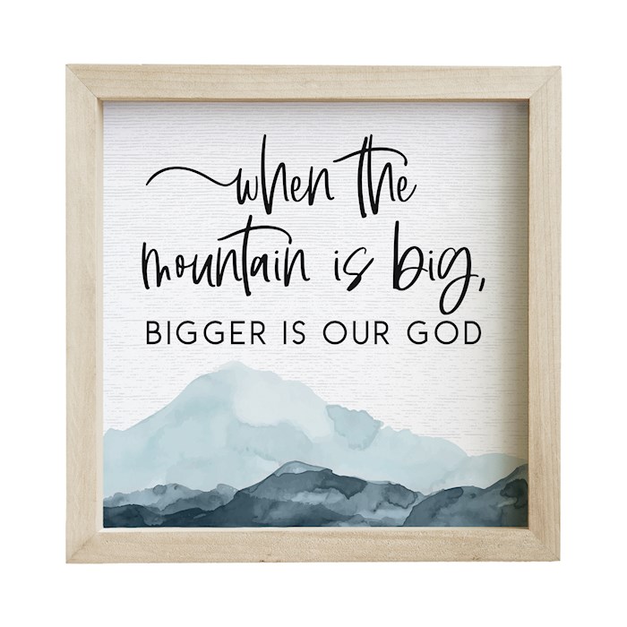359469 Mountain Is Big Rustic Frame - 10 x 10 in.