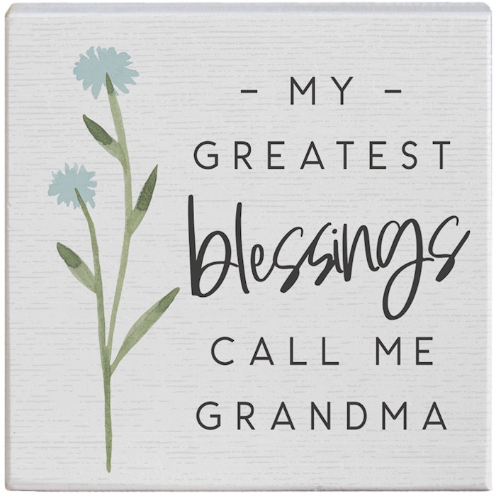 379719 Small Talk Square - Blessings Call Me Grandma - 5.25 x 3.5 in.