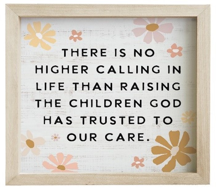 370479 Rustic Frame - Raising Children Flowers - 10 x 10 in.
