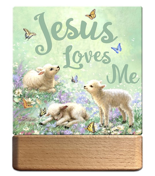 Glow Decor 350367 Night Light & Plaque - LED - Jesus Loves Me - 7 in.