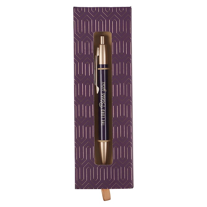224603 Bless You & Keep You Numbers 6-24.26 with Gift Box Pen, Purple