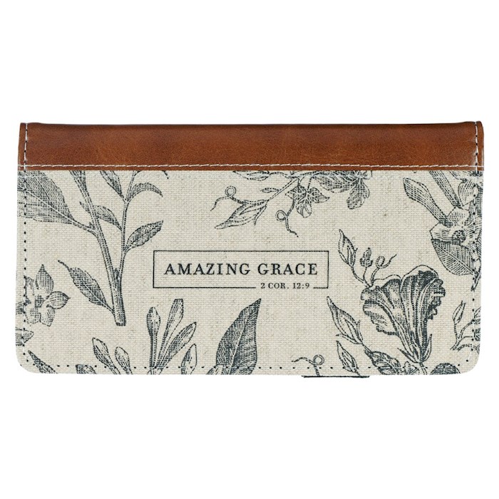 380477 Checkbook & Wallet - Amazing Grace 2 Corinthians 12-9