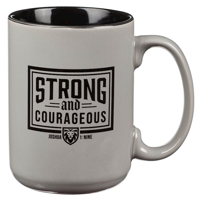 Picture of Christian Art Gifts 380572 Strong & Courageous Joshua 1-9 Mug, Gray - MUG1131