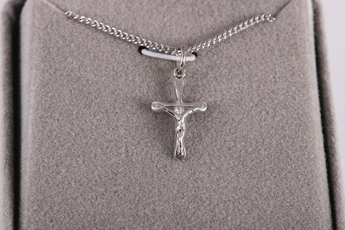 351823 Crucifix Necklace, Sterling Silver - 16 in.