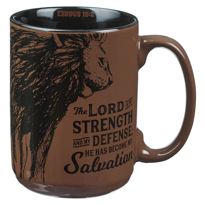 Picture of Christian Art Gifts 380555 The Lord Is My Strength Exodus 15-2 Mug, Brown - MUG1116