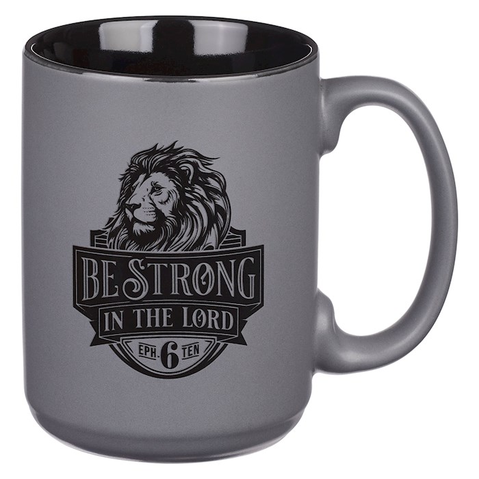 Picture of Christian Art Gifts 380575 Be Strong Ephesians 6-10 Mug, Matte Gray - MUG1134