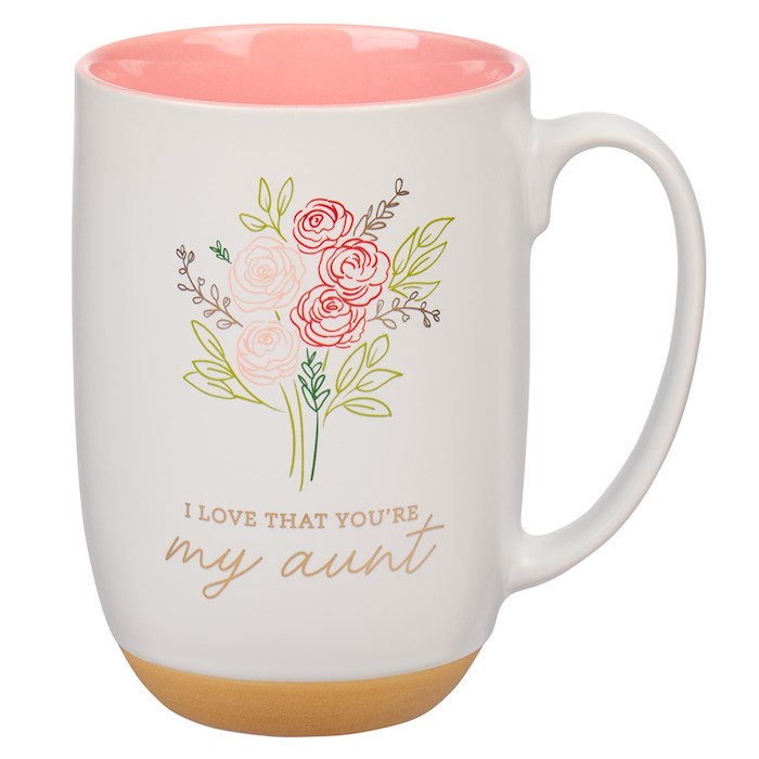 Picture of Christian Art Gifts 380552 Love That You are My Aunt Proverbs 31-25 Mug, Pink - MUG1113