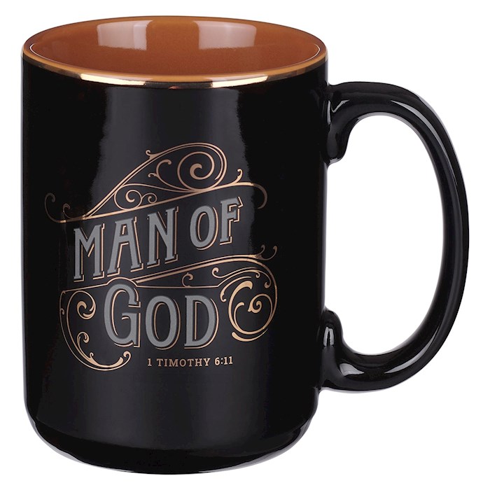 Picture of Christian Art Gifts 380548 Man of God 1 Timothy 6-11 Mug, Black - MUG1110