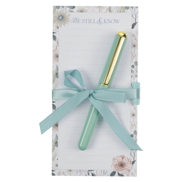 380623 Magnetic Shopping List with Pen - Be Still Psalm 46-10
