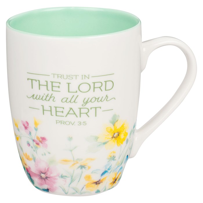 Picture of Christian Art Gifts 406215 Budget Trust In The Lord Proverbs 3-5.6 Mug, Multi Floral - MUG1052