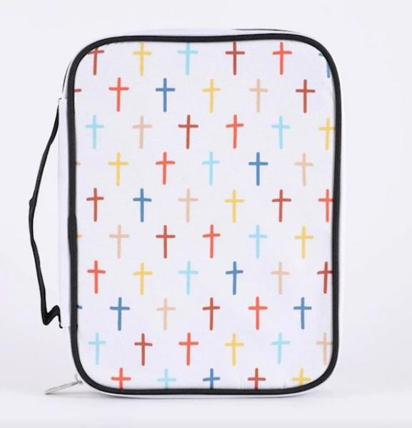 351886 Bible Cover - Colorful Crosses - Large