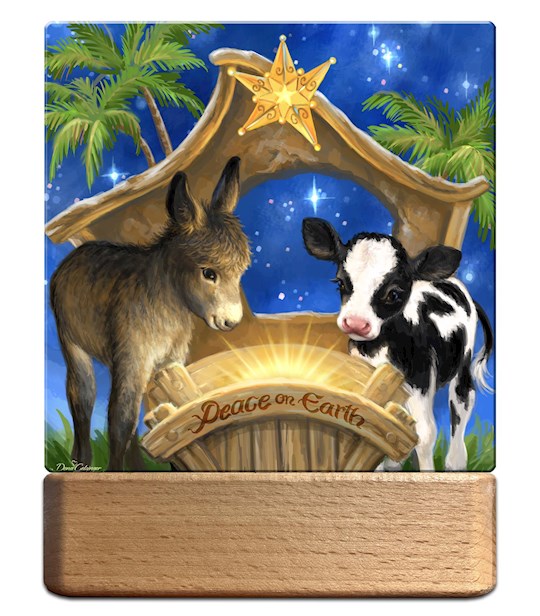 Glow Decor 350356 Night Light & Plaque - LED - Holy Night - 7 in.