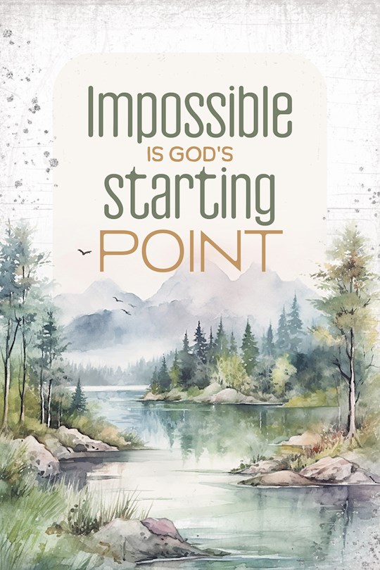 344869 Wall Plaque - Mini Blessings - Impossible Is Gods - 4 x 6 in.