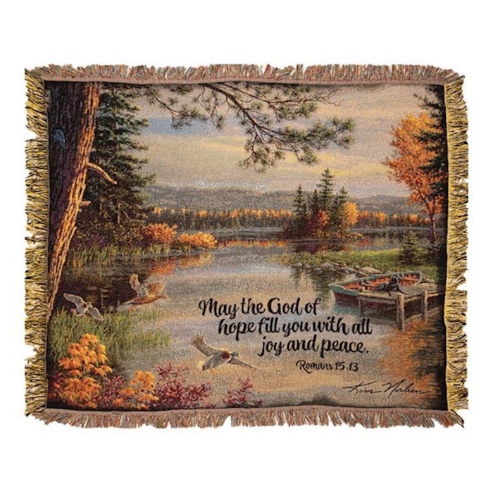 375164 Throw - May The God of Hope - Tapestry - 50 x 60 in.