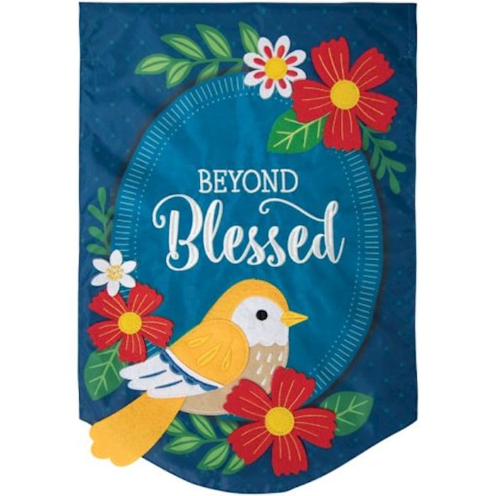 375251 Garden Flag - Applique - Beyond Blessed - 12.5 x 18 in.
