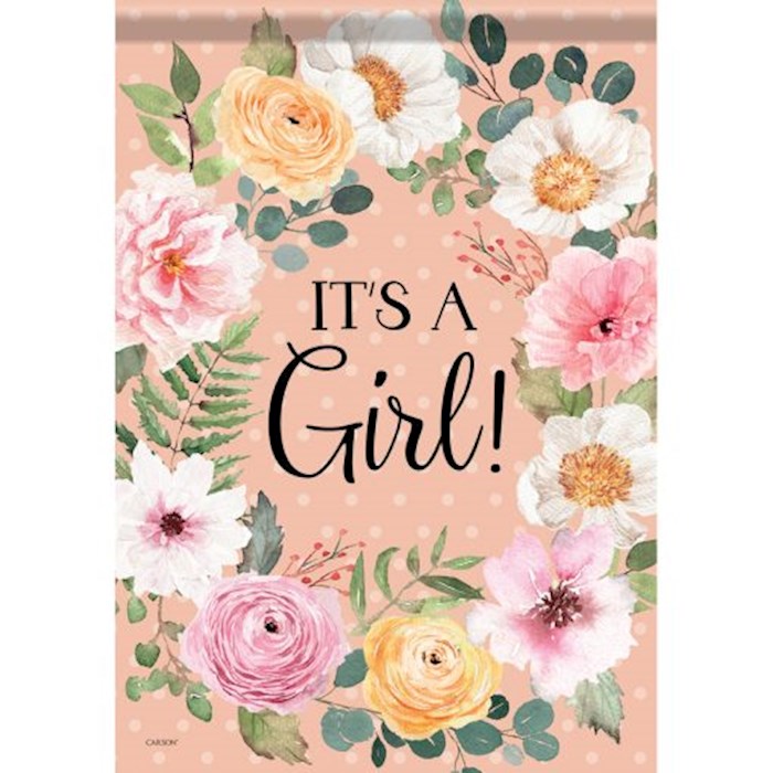 375268 Garden Flag - Dura Soft - Its A Girl - 12.5 x 18 in.