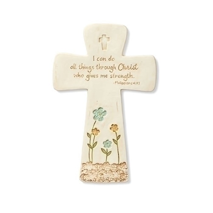 375298 Wall Cross - I Can Do All Things - 8.25 in.