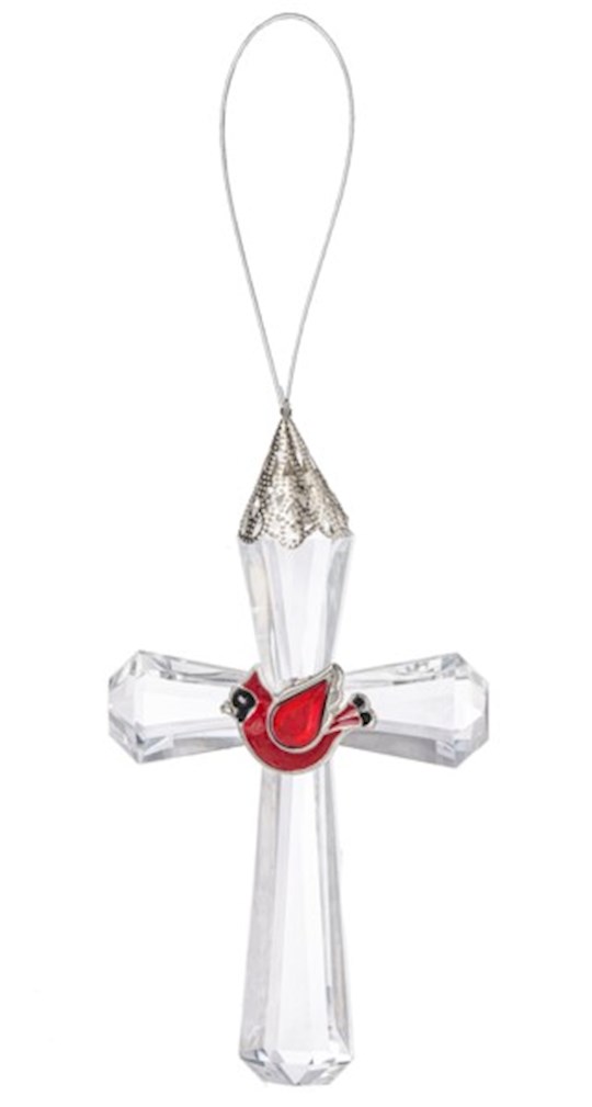 Ganz USA 365788 Ornament - Cardinal Cross